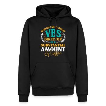 École biblique de vacances, VBS - Sweat à capuche Premium bio Homme - noir - Devant - Nico (187cm)