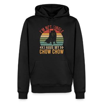 Chow Chow Gifts - Männer Premium Bio Hoodie - Schwarz - Vorne - Nico (187cm)