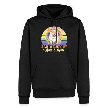 Cadeaux Chow Chow - Sweat à capuche Premium bio Homme - noir - Devant - Nico (187cm)