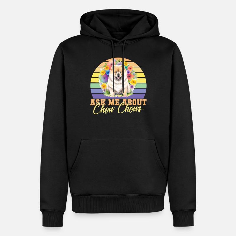 Cadeaux Chow Chow - Sweat à capuche Premium bio Homme - noir