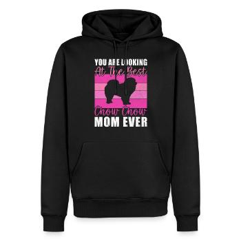 Chow Chow Gifts - Männer Premium Bio Hoodie - Schwarz - Vorne - Nico (187cm)