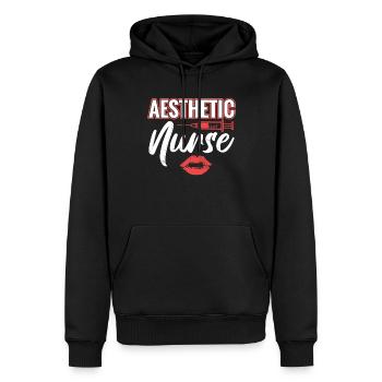 Ästhetische Krankenschwester Ich Bin Kein - Männer Premium Bio Hoodie - Schwarz - Vorne - Nico (187cm)