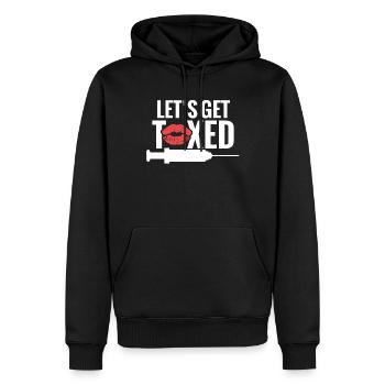 Cosmetic Nurse Let’s Get Toxed - Männer Premium Bio Hoodie - Schwarz - Vorne - Nico (187cm)