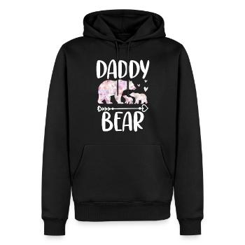 Daddy Bear - Männer Premium Bio Hoodie - Schwarz - Vorne - Nico (187cm)
