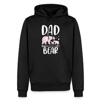 Dad Bear - Men’s Premium Organic Hoodie - black - Front - Nico (187cm)