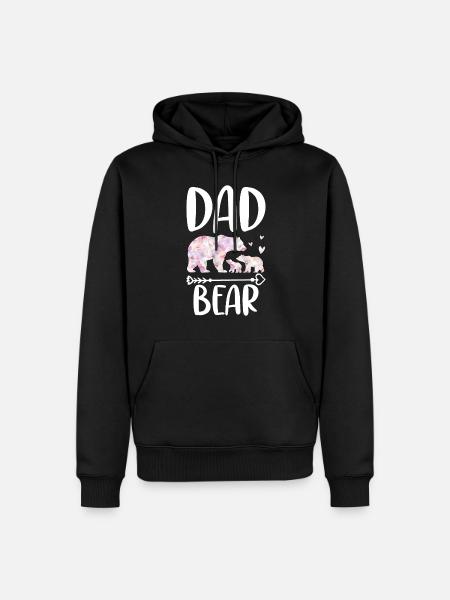 Dad Bear - Men’s Premium Organic Hoodie - black