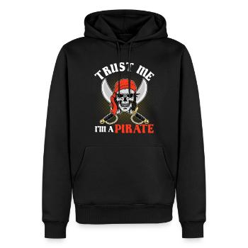 Croyez-moi, je suis un pirate Aargh Crossbone drôle - Sweat à capuche Premium bio Homme - noir - Devant - Nico (187cm)
