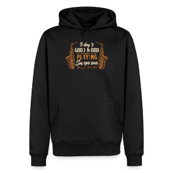 Saxophone Today's Good Mood Is - Männer Premium Bio Hoodie - Schwarz - Vorne - Nico (187cm)