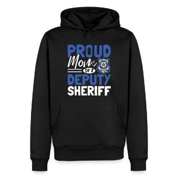 Stolze Mutter Von Einem Stellvertretenden Sheriff Strafverfolgungsbehörden - Männer Premium Bio Hoodie - Schwarz - Vorne - Nico (187cm)