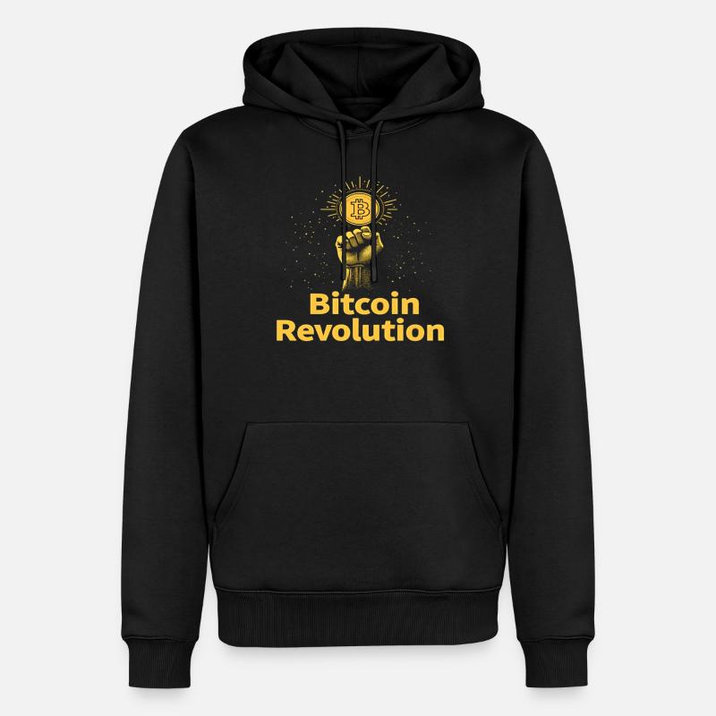 Révolution Bitcoin - Sweat à capuche Premium bio Homme - noir