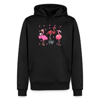 Pink Flamingos Flamingo Lover Cute Flamingo - Männer Premium Bio Hoodie - Schwarz - Vorne - Nico (187cm)