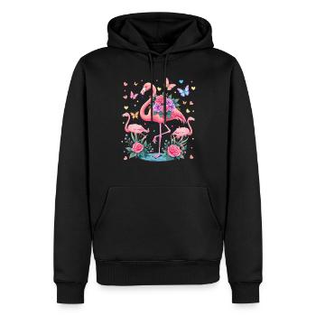 Pink Flamingos Flamingo Lover Cute Flamingo - Männer Premium Bio Hoodie - Schwarz - Vorne - Nico (187cm)