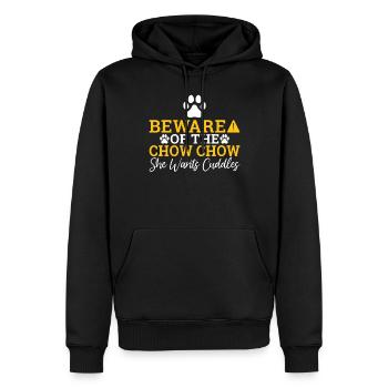 Chow Chow Gifts - Männer Premium Bio Hoodie - Schwarz - Vorne - Nico (187cm)