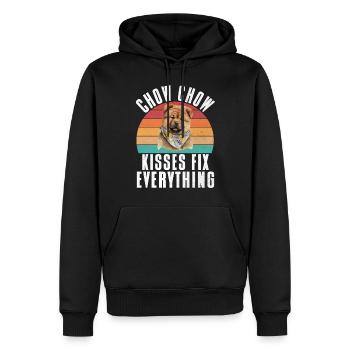 Chow Chow Gifts - Männer Premium Bio Hoodie - Schwarz - Vorne - Nico (187cm)