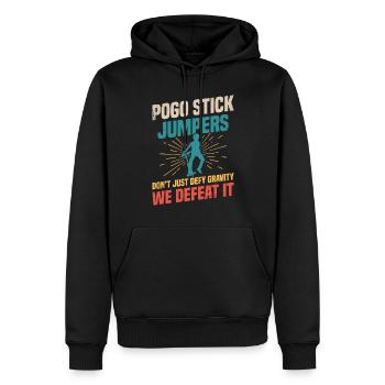 Pogo-stick-jumper Trotzen Nicht Nur Der - Männer Premium Bio Hoodie - Schwarz - Vorne - Nico (187cm)