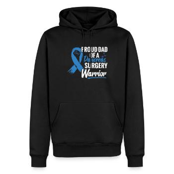 Stolzer Vater Eines Kriegers Der - Männer Premium Bio Hoodie - Schwarz - Vorne - Nico (187cm)