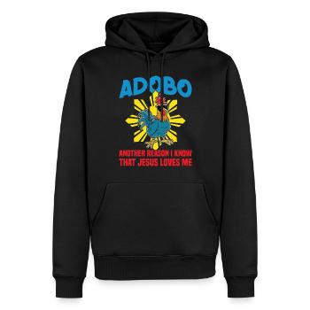 Adobo, Ein Weiterer Grund, Warum Ich Weiß, Dass - Männer Premium Bio Hoodie - Schwarz - Vorne - Nico (187cm)