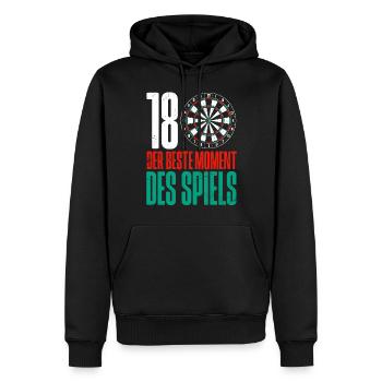 Fléchettes Jeu de fléchettes Jeu de fléchettes Jeu de fléchettes - Sweat à capuche Premium bio Homme - noir - Devant - Nico (187cm)