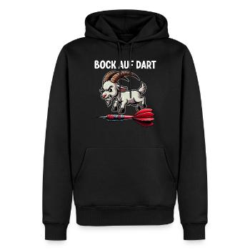 Fléchettes Jeu de fléchettes Jeu de fléchettes Jeu de fléchettes - Sweat à capuche Premium bio Homme - noir - Devant - Nico (187cm)