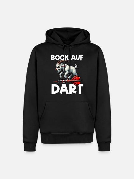Darten Dartspieler Dartscheibe Dartpfeil Dartboard - Männer Premium Bio Hoodie - Schwarz