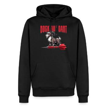 Fléchettes Jeu de fléchettes Jeu de fléchettes Jeu de fléchettes - Sweat à capuche Premium bio Homme - noir - Devant - Nico (187cm)