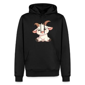 Ziegen Ziege - Männer Premium Bio Hoodie - Schwarz - Vorne - Nico (187cm)