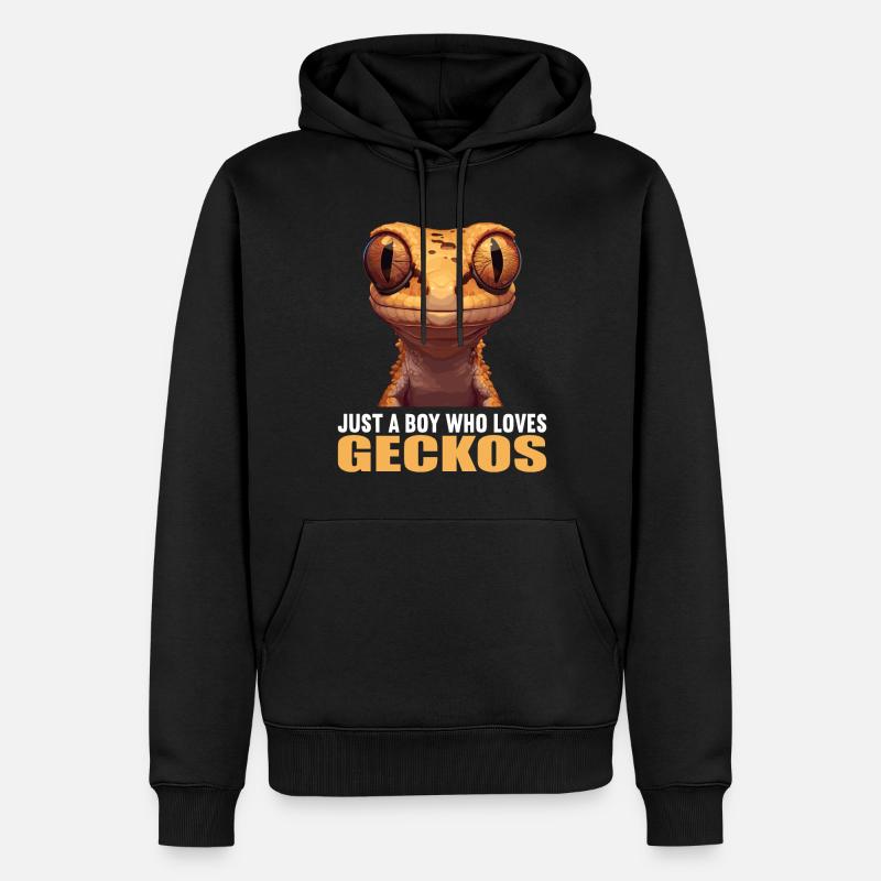 Geckos Geckos - Sweat à capuche Premium bio Homme - noir