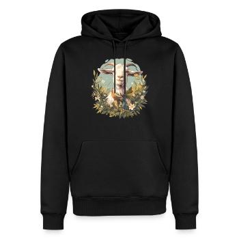 Ziegen Ziege - Männer Premium Bio Hoodie - Schwarz - Vorne - Nico (187cm)