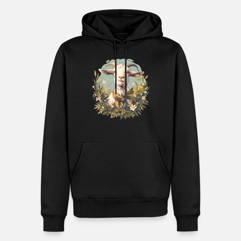Ziegen Ziege - Männer Premium Bio Hoodie - Schwarz
