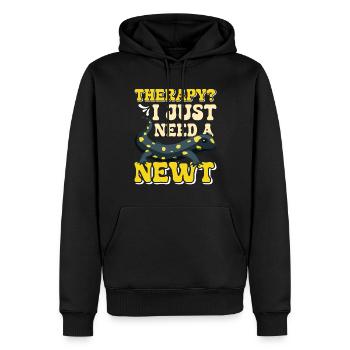 Molch - Männer Premium Bio Hoodie - Schwarz - Vorne - Nico (187cm)