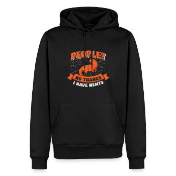 Triton - Sweat à capuche Premium bio Homme - noir - Devant - Nico (187cm)
