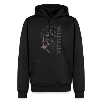 Valhalla Wolf Dieux nordiques Vikings nordiques - Sweat à capuche Premium bio Homme - noir - Devant - Nico (187cm)