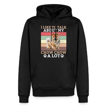 Cadeaux Chow Chow - Sweat à capuche Premium bio Homme - noir - Devant - Nico (187cm)