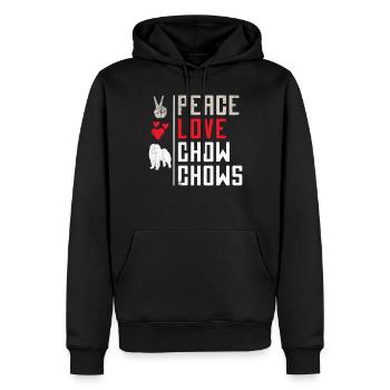 Cadeaux Chow Chow - Sweat à capuche Premium bio Homme - noir - Devant - Nico (187cm)