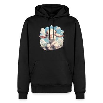 Ziegen Ziege - Männer Premium Bio Hoodie - Schwarz - Vorne - Nico (187cm)