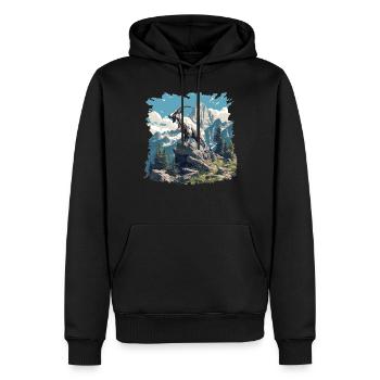 Ziegen Ziege - Männer Premium Bio Hoodie - Schwarz - Vorne - Nico (187cm)