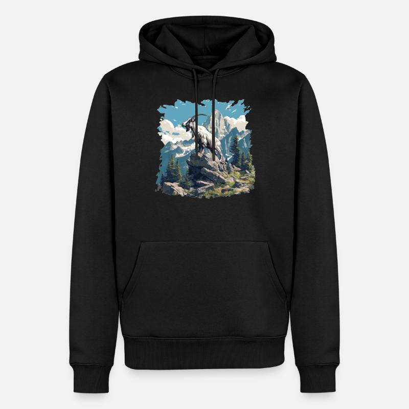 Ziegen Ziege - Männer Premium Bio Hoodie - Schwarz