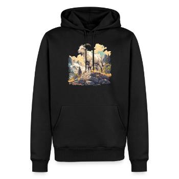 Ziegen Ziege - Männer Premium Bio Hoodie - Schwarz - Vorne - Nico (187cm)