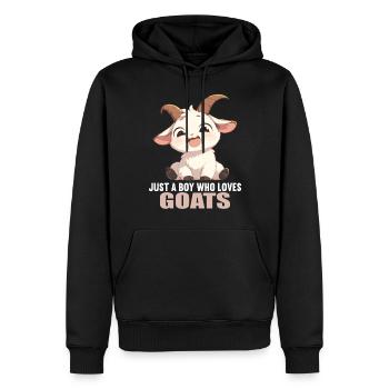 Ziegen Ziege - Männer Premium Bio Hoodie - Schwarz - Vorne - Nico (187cm)