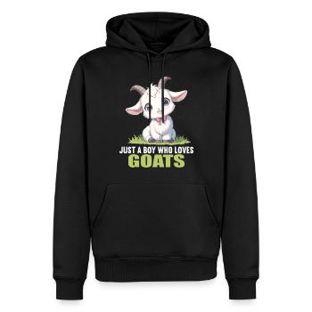 Ziegen Ziege - Männer Premium Bio Hoodie - Schwarz - Vorne - Nico (187cm)