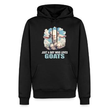Ziegen Ziege - Männer Premium Bio Hoodie - Schwarz - Vorne - Nico (187cm)