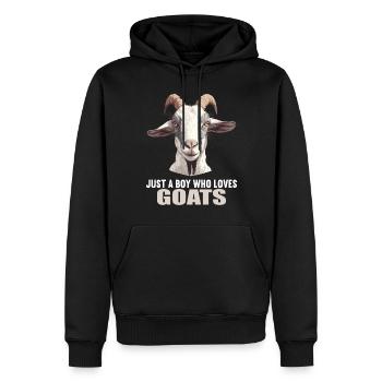Ziegen Ziege - Männer Premium Bio Hoodie - Schwarz - Vorne - Nico (187cm)
