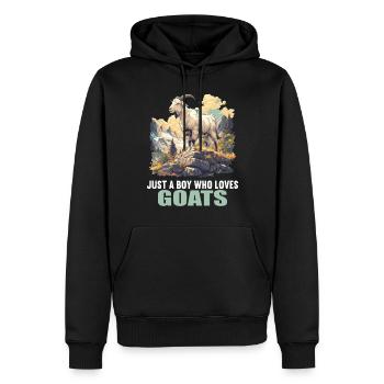Ziegen Ziege - Männer Premium Bio Hoodie - Schwarz - Vorne - Nico (187cm)