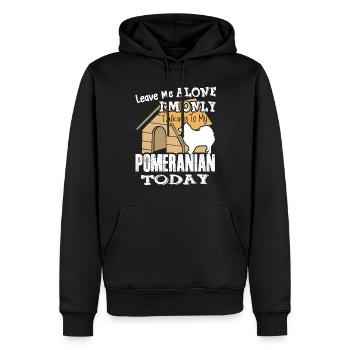 I Am Only Talking To My Pomeranian - Men’s Premium Organic Hoodie - black - Front - Nico (187cm)