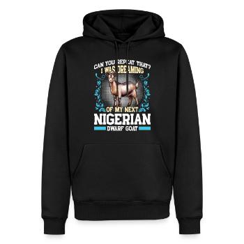 Goat lovers, Nigerian pygmy goats - Men’s Premium Organic Hoodie - black - Front - Nico (187cm)