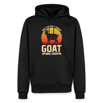 Goat lovers, Nigerian pygmy goats - Men’s Premium Organic Hoodie - black - Front - Nico (187cm)