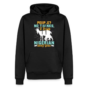 Ziegenliebhaber, nigerianische Zwergziegen - Männer Premium Bio Hoodie - Schwarz - Vorne - Nico (187cm)