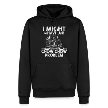 Cadeaux Chow Chow - Sweat à capuche Premium bio Homme - noir - Devant - Nico (187cm)