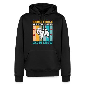 Cadeaux Chow Chow - Sweat à capuche Premium bio Homme - noir - Devant - Nico (187cm)