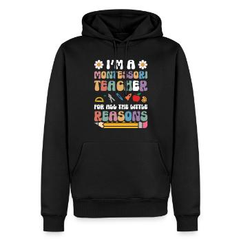 Ich Bin Aus All Den Kleinen Gründen Ein - Männer Premium Bio Hoodie - Schwarz - Vorne - Nico (187cm)